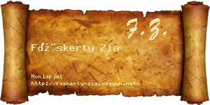 Fáskerty Zia névjegykártya
